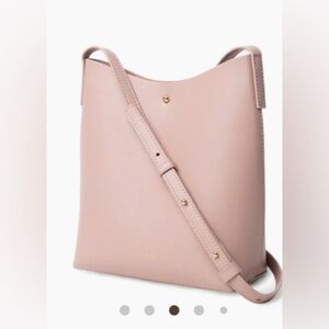 Samara Medium Vegan Leather Shoulder Bag | Peony Pink